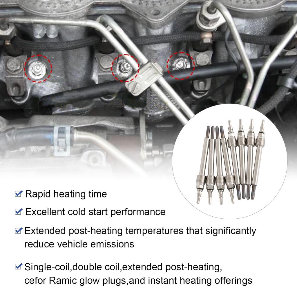 Set of 8 Diesel Glow Plug For 04-07 Ford F250 Powerstroke 6.0L 4C3Z12A342AA,4C3Z-12A342-AA,ZD-13
