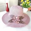 Летняя новая женская солнцезащитная шляпа от солнца, модная шляпа с цветочным принтом, соломенная шляпа с большим краем, пляжная шляпа