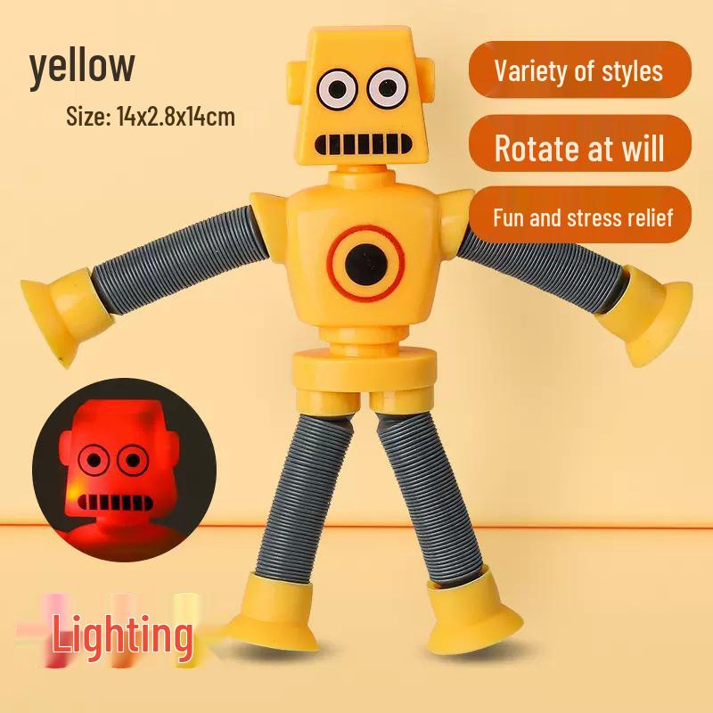 Extendable Luminous Giraffe Robot Toy - Creative Educational Cartoon for Kids