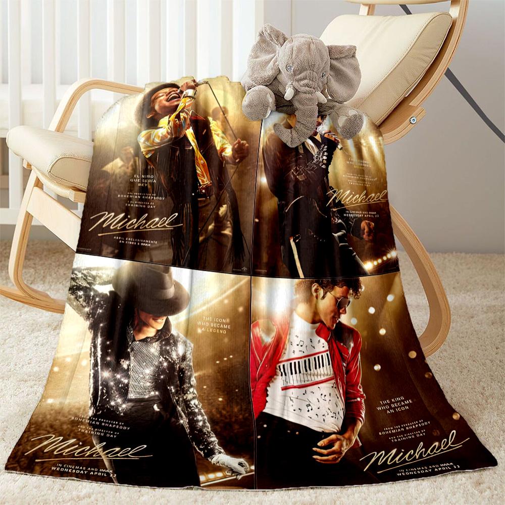 Michael Jackson 36 Blanket Soft & Cozy Suitable for Livingroom Office Chair Sofa for All Seasons Playful Design Birthday Christmas Gift Blanket