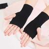 Spring and Summer Cotton Gloves, Half-finger Sports Dew Gloves, Knitted Short Men's and Women's Autumn and Winter Thin DIY Arm Cover