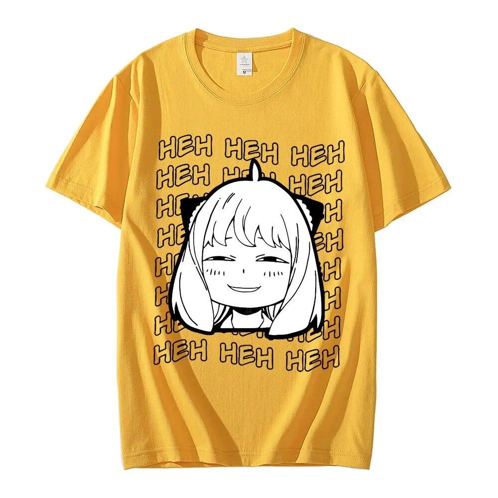 Аниме Spy X Family Anya Forger Футболки унисекс с коротким рукавом Женская футболка Повседневная футболка Harajuku Модные уличные футболки унисекс