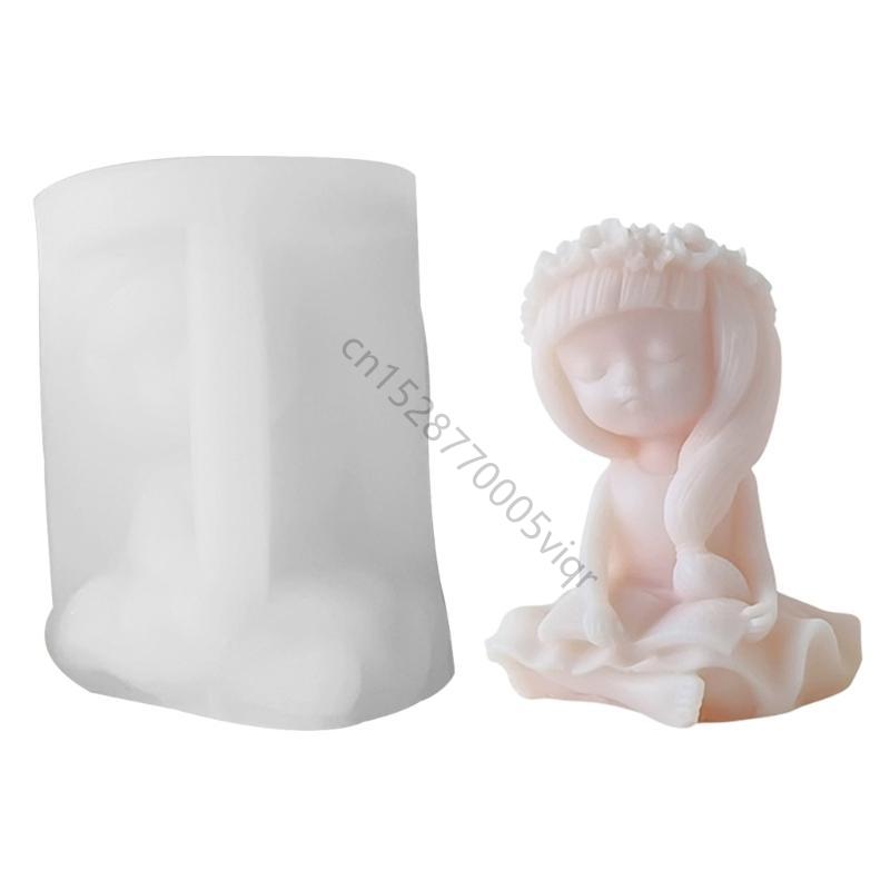 Cartoon Pretty Girl Decoration Silicone Mold Resin Epoxy Christmas Crafts DIY Ornament Jewelry Making Tool AXYD
