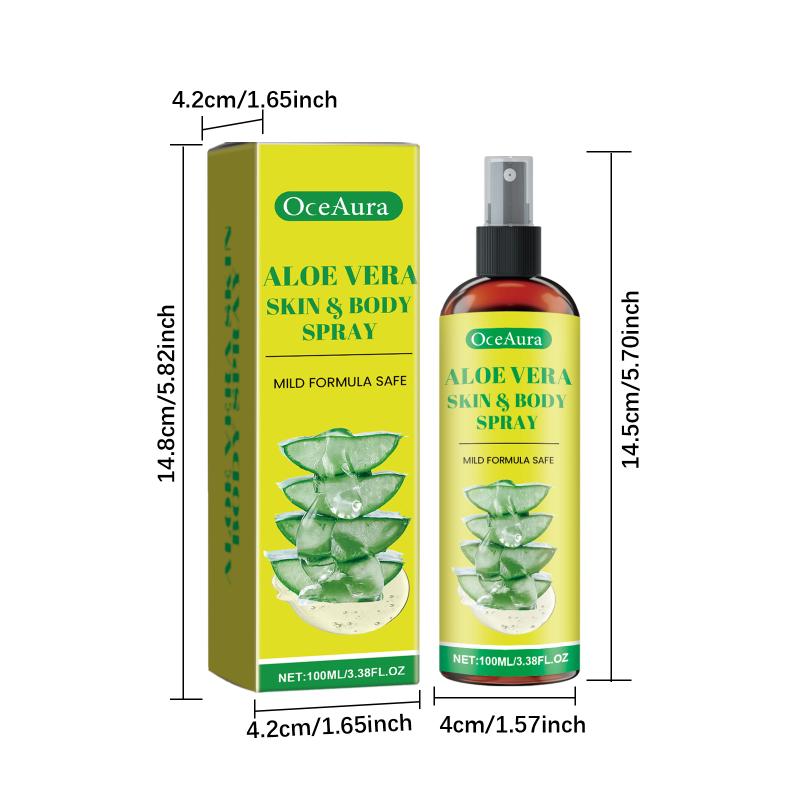 Aloe Vera Gel Moisturizing Spray Facial Hydrating Soothe and Soften Rough Skin Intensive Care Everyday Routine