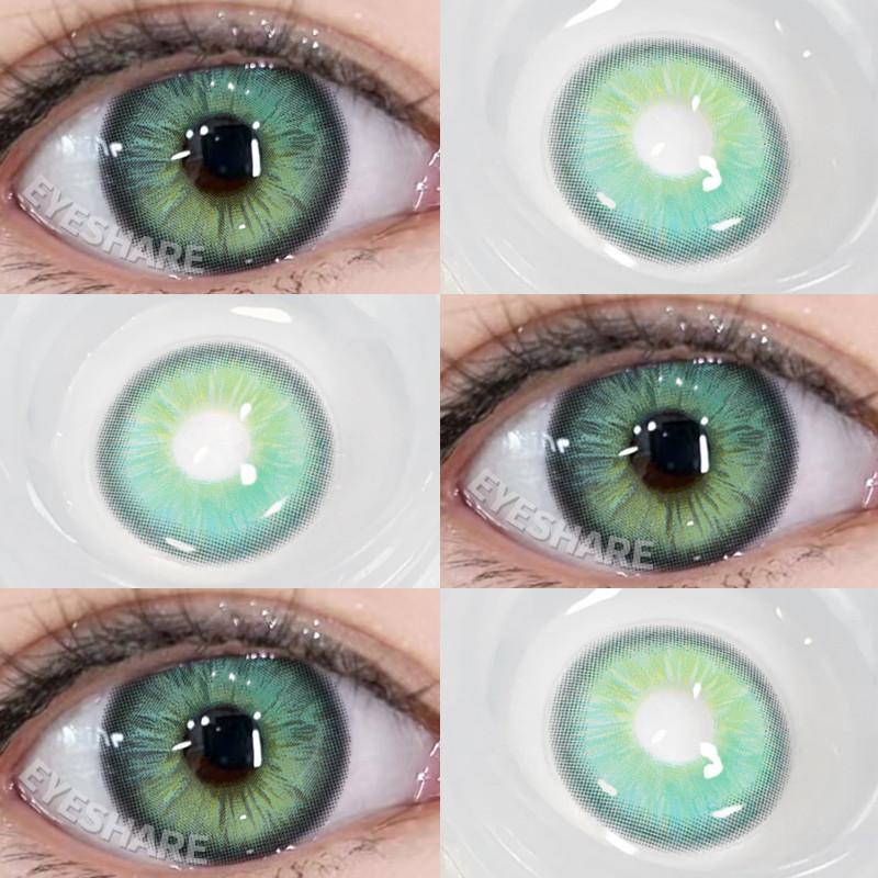 Eyeshare 1 пара голубых зрачков для больших натуральных карих глаз 14,5 мм зеленые контактные линзы
