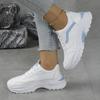 Женские дышащие сетчатые спортивные кроссовки в корейском стиле 'Dad Shoes' на толстой подошве для весны и осени.