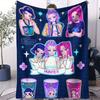 K Pop Охотники на демонов Плед Горячий аниме Фланелевый плед Подарок фанату для дома Путешествий Кемпинга Офиса Постельное белье Декор гостиной