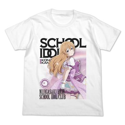 2D COSPA Love Nijigasaki High School Idol Club Оми Каната Полноцветная Официальная Карточная Игра БЕЛЫЙ Размер L [Официальный] Live! Футболка Вер.