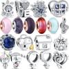 S925 Sterling Silver Love Family House Ferris Wheel Matte Murano Glass Bead Fit Original Charm Bracelet Women DIY Jewelry
