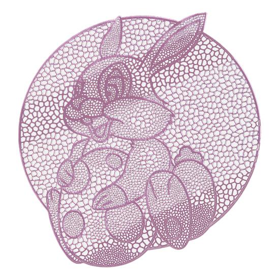 Подставка под тарелку Теплоизоляция ПВХ Подставка для столовых приборов Стиль кролика Подставка под обеденную тарелку Полый дизайн Подставка под обеденную тарелку