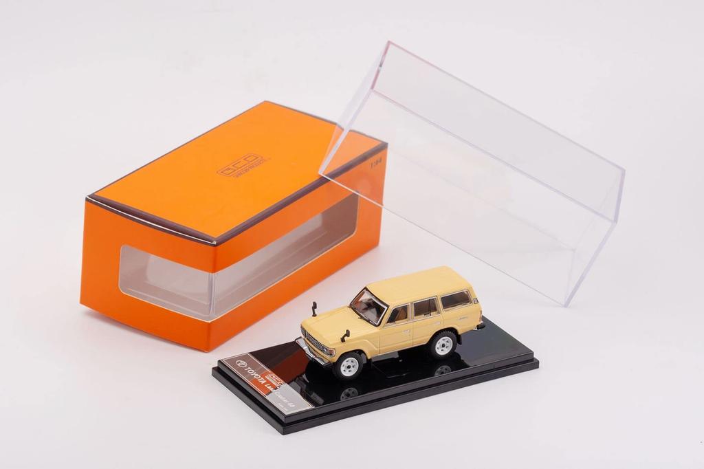 Gaincorp Products 1/64 Scale Toyota Land Cruiser 60 RHD Beige Finished Model KS-029-86