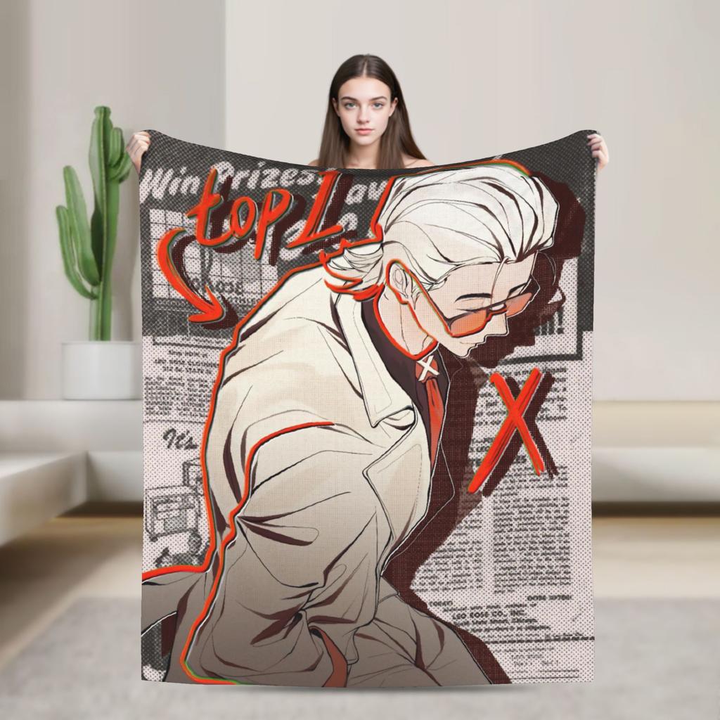 To Be Hero-X Snap Fashion Blanket Anime Cartoon Flannel Novelty Warm Throw Fashion Blanket for Bed Sofa Spring/Autumn Car