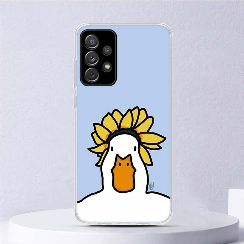 Мягкий чехол с изображением милого гуся и игры для Samsung Galaxy A51 A71 A50 A70 A21S, чехол для телефона A30 A20E A10 A31 A41 A6 A7 A8 A9 Shell Coq
