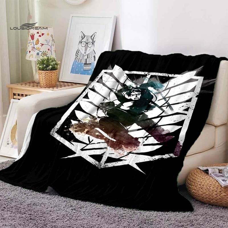 Атака на Титанов, дизайн логотипа, одеяла для кроватей, дома, путешествий, фланелевое одеяло для взрослых, для дивана, кровати, гостиной, дивана, ребенка, сохраняющее тепло