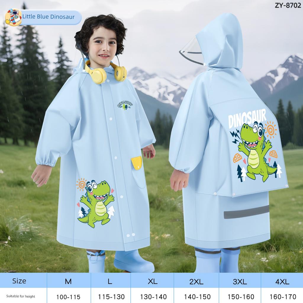 Children's Raincoat for Boys and Girls, Special for Primary School Students, 2025 New Model, Rainproof with Backpack Space, Boys' Rain Poncho