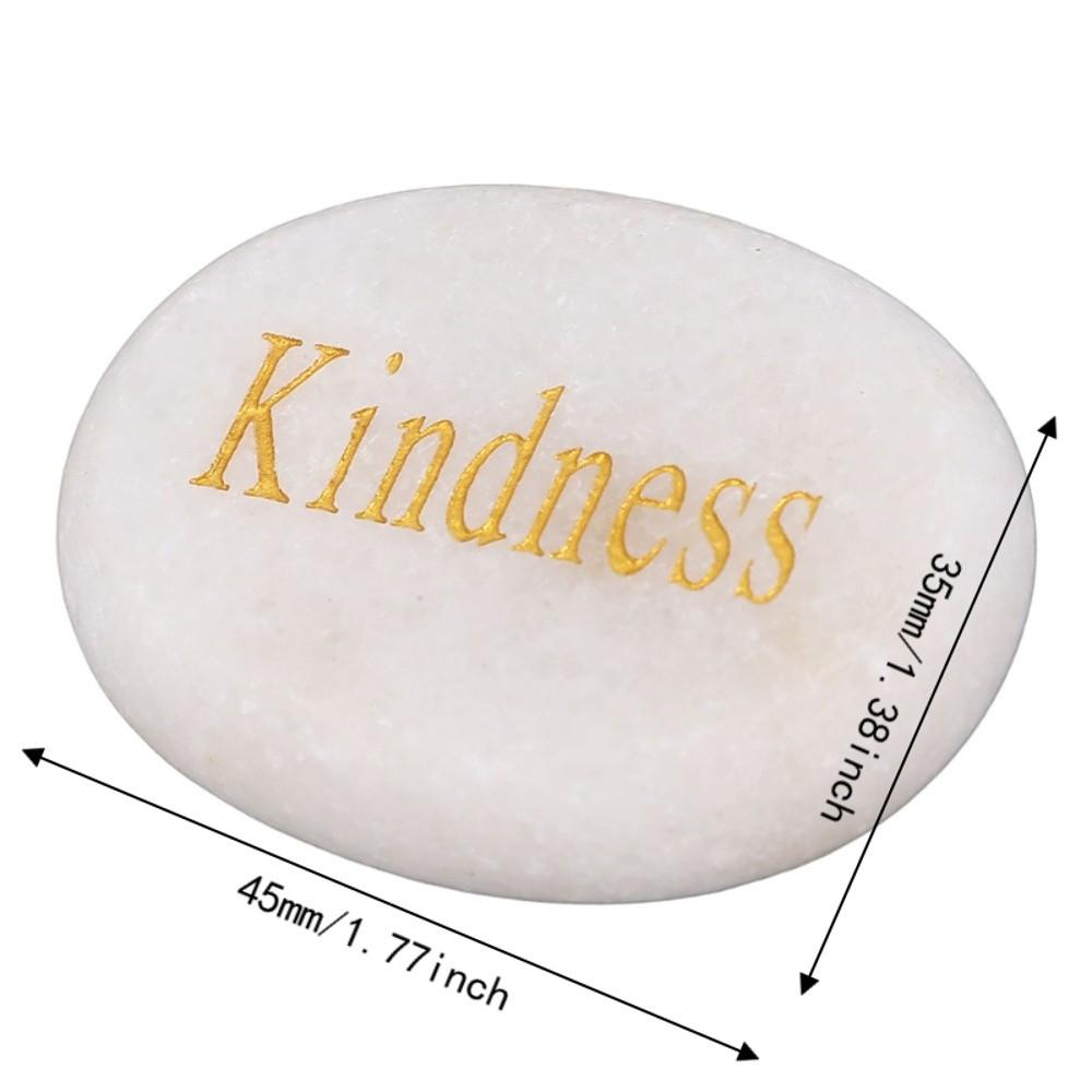 1pcs Engraved Letters Palm Stone Oval Shape Inspirational Stone Pocket Rock Stress Relief