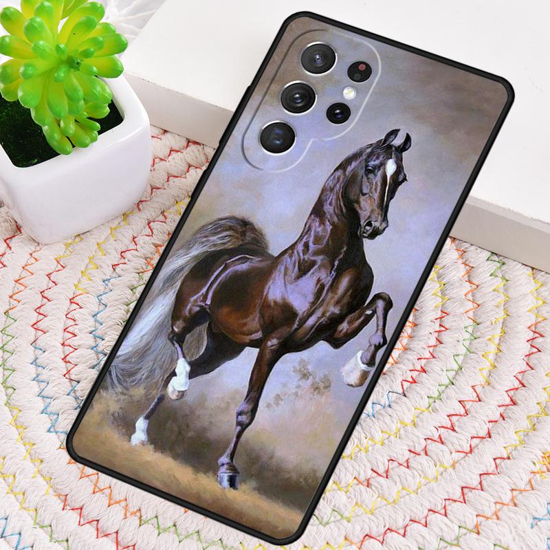 Чехол из ТПУ для телефона с изображением бегущей лошади для Samsung Galaxy note 10 pro S26 S25 S24 S23 S22 Ultra Plus S21 FE S20 Ударопрочный чехол