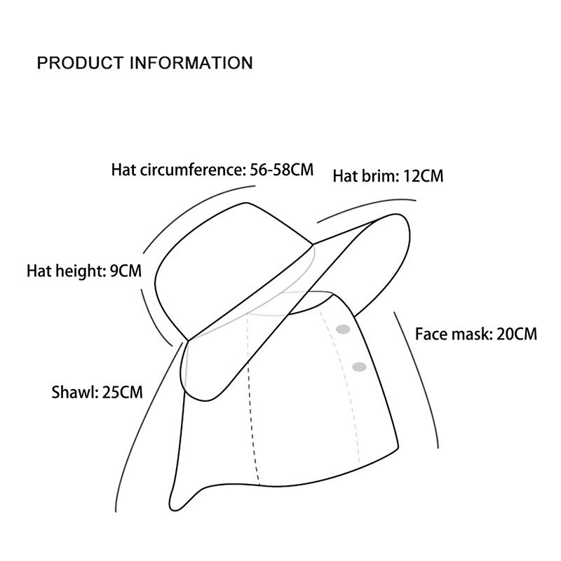 Женская шляпа от солнца, защита от ультрафиолета, шляпы для рыбалки, охоты, походов, широкополая панама, летняя маска, защитный чехол, кепки с козырьком для улицы