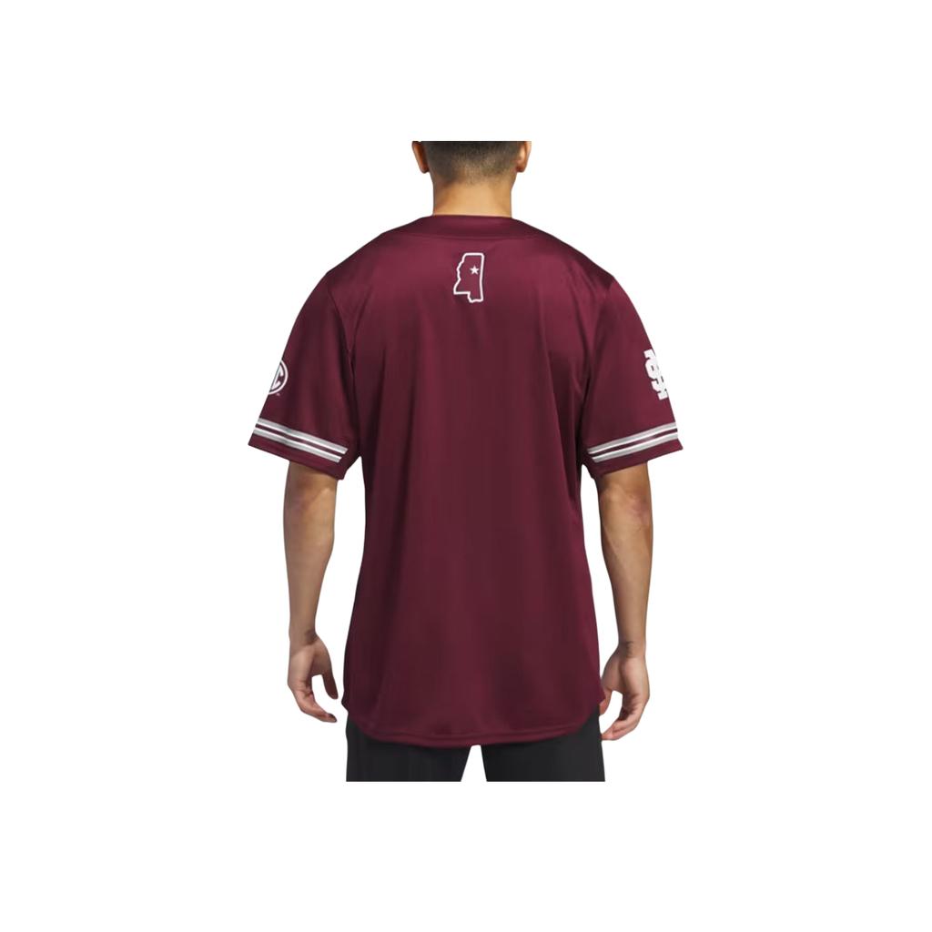 Adidas Mississippi State Reverse Retro Replica бейсбольная майка Team Maroon для мужчин в уличном стиле IN2016