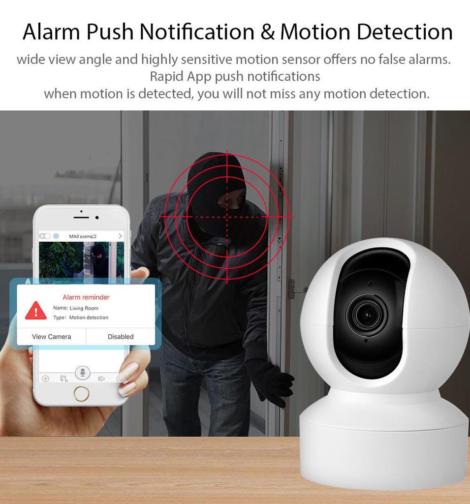 Tuya Smart 1080p Wireless 3MP Camera with Auto Tracking & Two-Way Audio