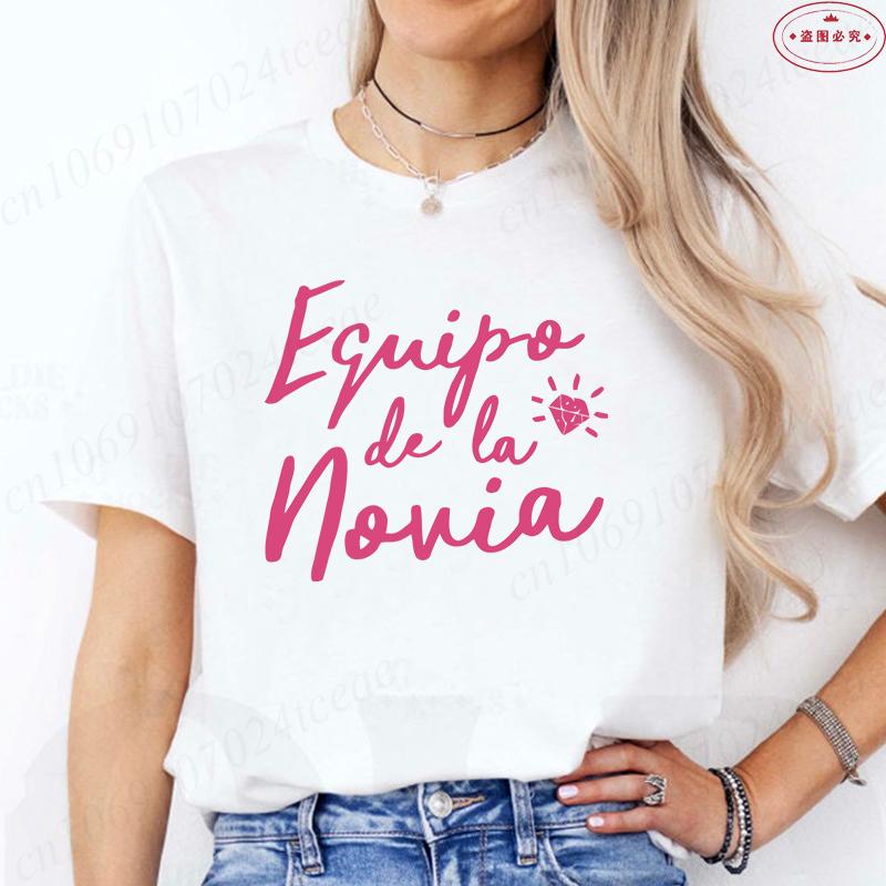 Spanish Woman Bachelorette Hen Party T Shirt Girl Team Bride T-Shirt Woman Single Farewell Blouses Funny Bridal Wedding Tees
