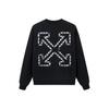 OFF WHITE Толстовки Мужские Черные С Круглым Вырезом Умеренный Прямой Крой OFFSWGLOGA10R