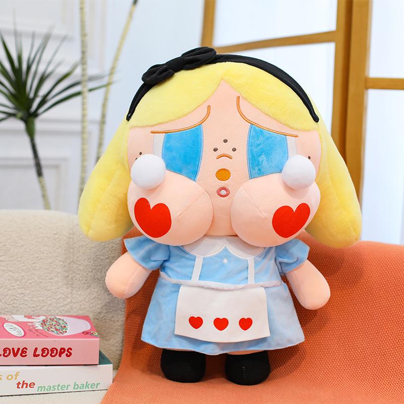 Новая плюшевая игрушка плачущий ребенок-подсолнух, милый наряд горничной с фартуком, кукла плачущего ребенка, подушка-плед для сна