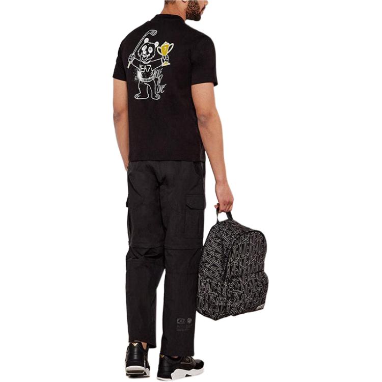 EMPORIO ARMANI EA7 SS25 T Shirt Men's Black 7M000104-AF10375-UC001
