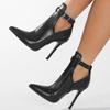 2025 New Spring Design Belt Buckle Pointed Toe Women Ankle Boots Sexy Thin High Heels Pole Dancing Stripper Sandals