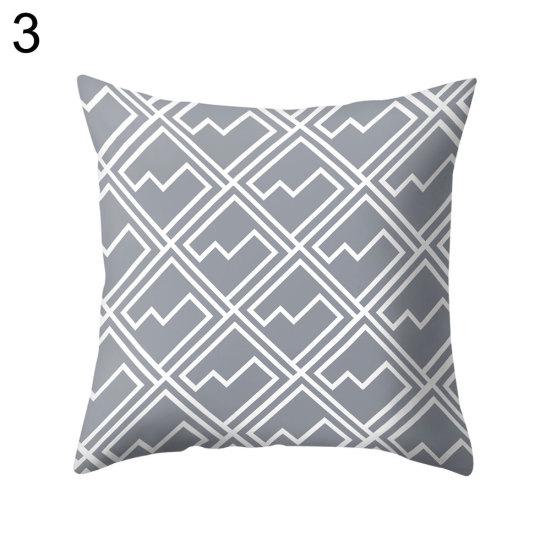 Серый квадратный плед с геометрическим рисунком, защитный чехол, чехол для подушки, постельные принадлежности