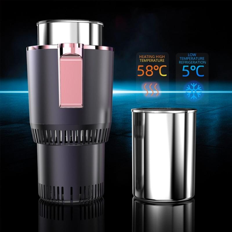 Легкая в переноске электрическая кружка для напитков с функцией быстрого нагрева и охлаждения, подогреватель и охладитель для чашки для транспортных средств для поездок на работу и дальних поездок
