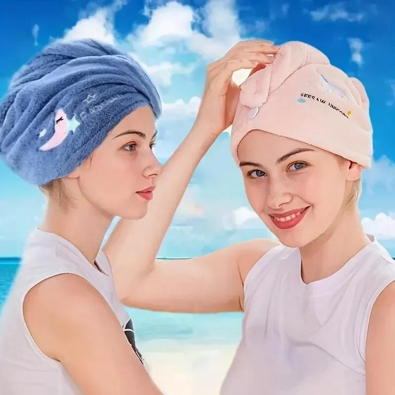 Soft & Absorbent Magic Microfiber Hair Drying Towel - Quick Dry Shower Cap Turban for Women & Girls Normal Hair Typer Amagi
