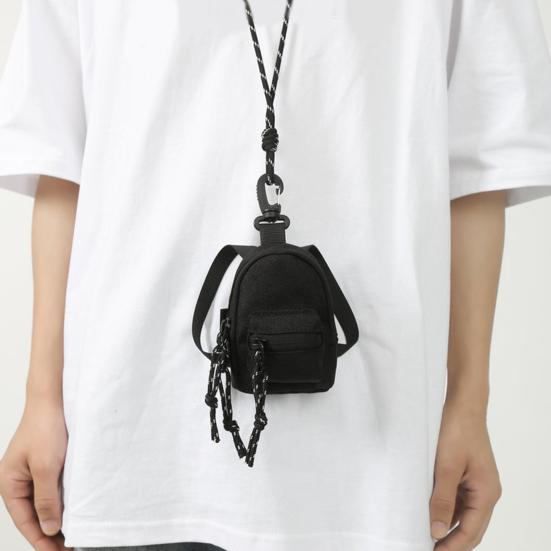 Мини-кошелек на шею с карабином в стиле хип-хоп, изменение формы рюкзака, школьная сумка для монет, сумка для хранения, украшение, подвеска