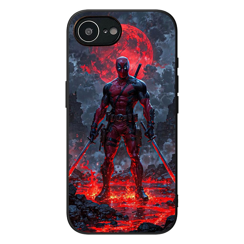 Чехол для телефона Deadpool Marvel для Apple iPhone 16 15 14 11 Pro Max 7 8 Plus SE2 SE3 SE 2022 2020