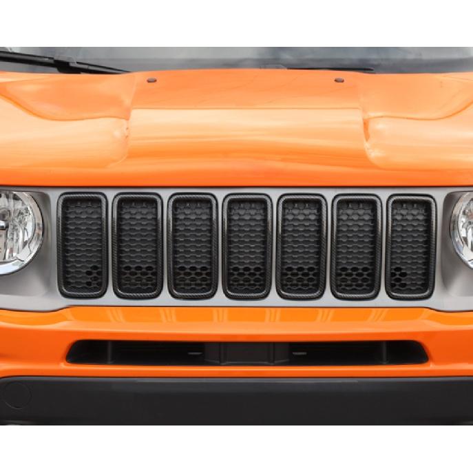 Передняя молдинг автомобиля для Jeep Renegade 2022 2023, средняя решетка, накладка, наклейки, внешний стиль