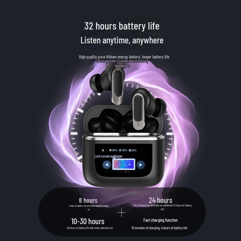 Беспроводные Bluetooth-наушники-вкладыши V8 Display A9pro с AI-переводом и шумоподавлением A10ANC V20