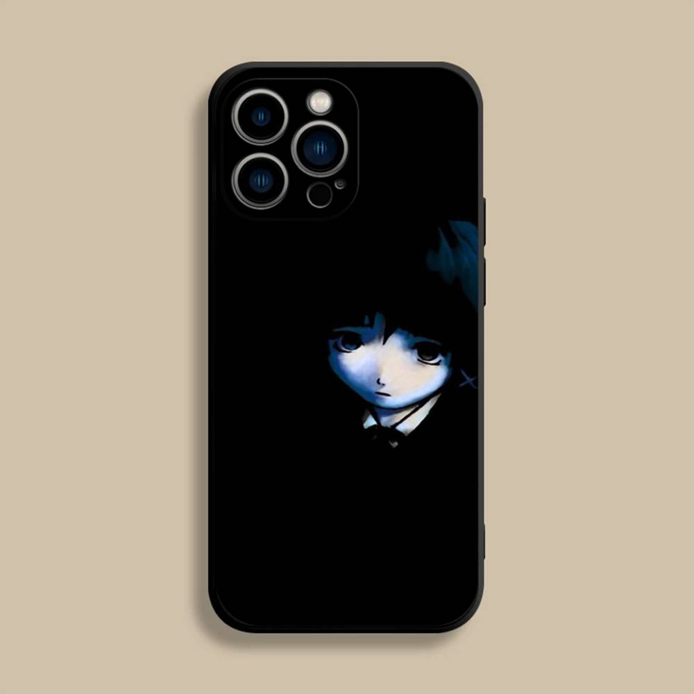 S-Эксперименты Лэйн(1) Чехол для телефона iPhone 17,16,15,14,13,12,Pro,Max,Plus,E,SE4,Air,Mini Черный Мягкий Чехол