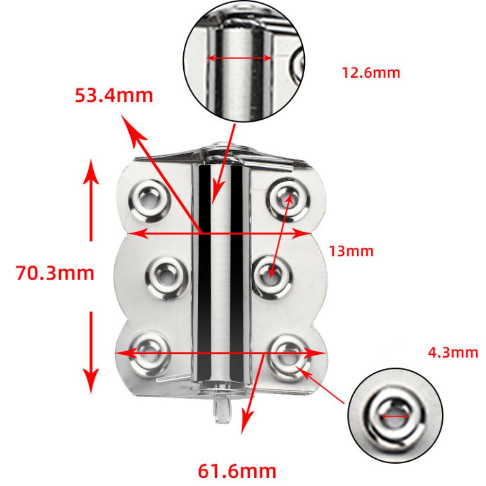 Butterfly Spring Loaded Hinges Stainless Steel Door Closer Hinge Self Closing Hinge Wooden door