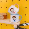 Cartoon Creative Couple Cup Boy Girl Student Water Cup Ceramic Cup Mug Breakfast Cup Cute Pair Cup