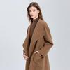 Sancai 2025 Winter Wool Silk Blend Double-Faced Loose Coat