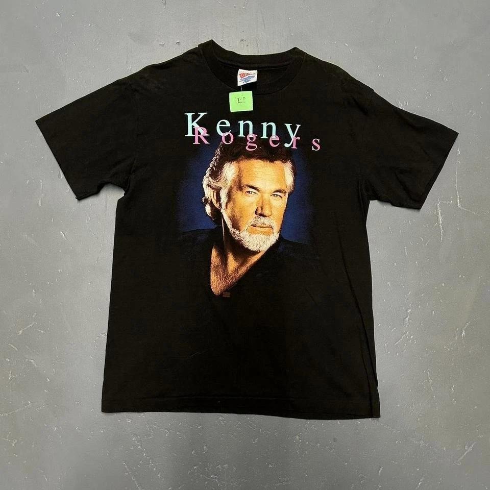 Vintage single stitched 1990 Kenny Rogers double sided big print country tshirt
