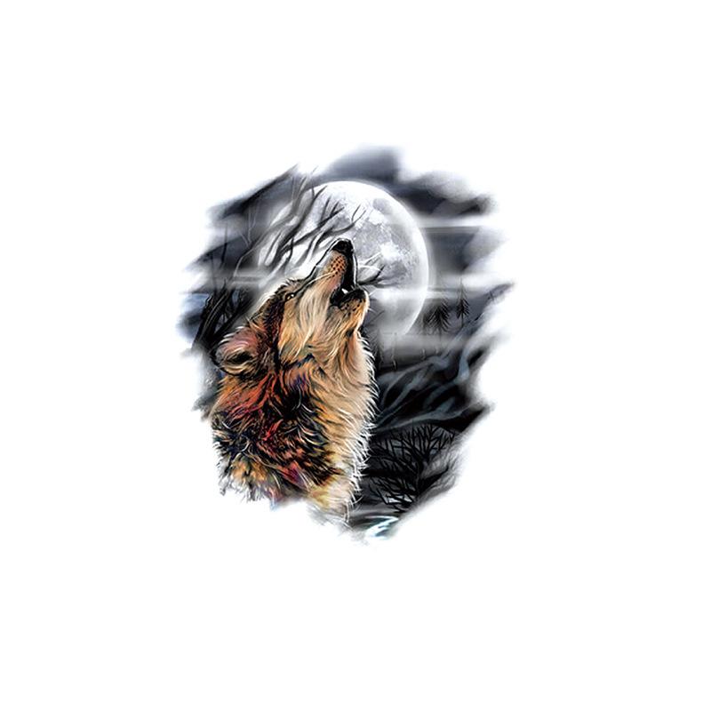 Голова тигра, голова волка, элемент татуировки, акварель, 3D, переносимый на воду, большой набор рисунков, водонепроницаемая наклейка для татуировки