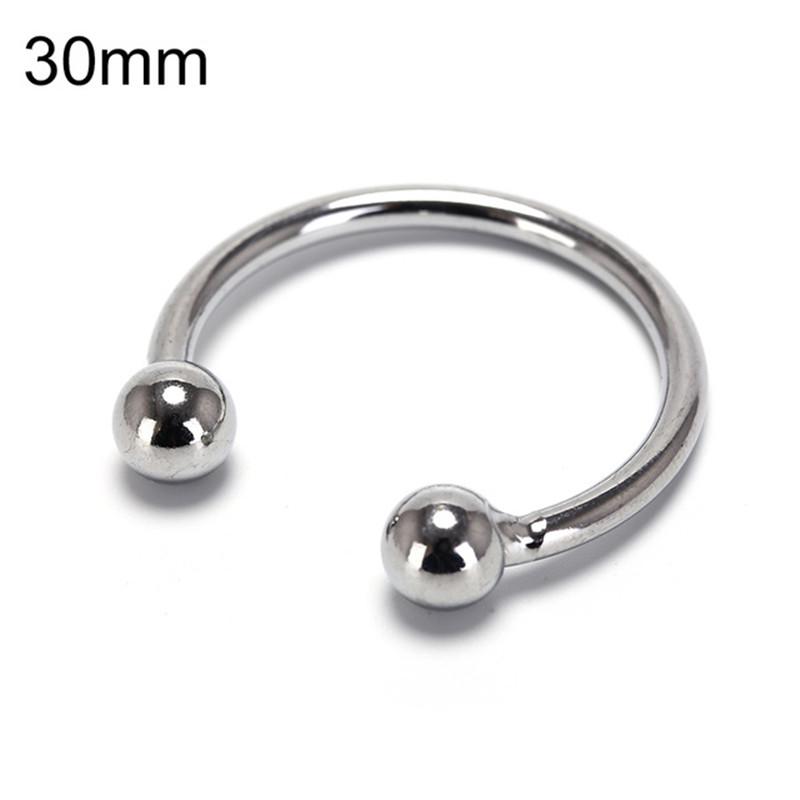 Dual Ball Stainless Steel Cock Head Glans Penis Ring Sex Increase Orgasm Sex Products for Men