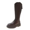 Boots Boots Women's Autumn and Winter New Fleece Thick-soled Wide Big Tube Weight Fat V-mouth Tall Knight Boots