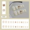 Children's wear nail removable love bow nail art piece nail patch short small fresh nail art 24 pieces