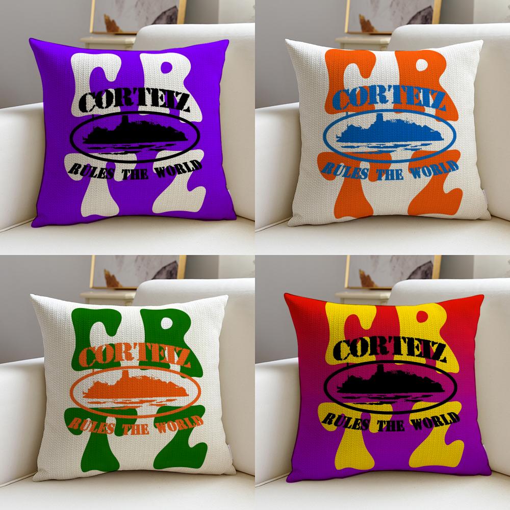 Street CCorteizS Cushion Cover Breathable and skinfriendly linen pillowcase square removable and washable cushion