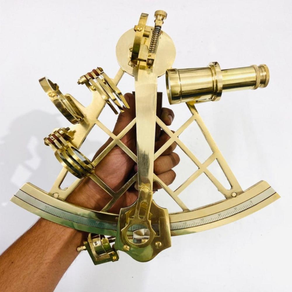 Морской секстант из латуни – 27,94 см, рабочий навигационный инструмент