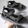 Large Men's Anti Slip Wear-resistant Fashionable Lightweight Velcro Outdoor Beach Shoes Casual Sandals Slippers