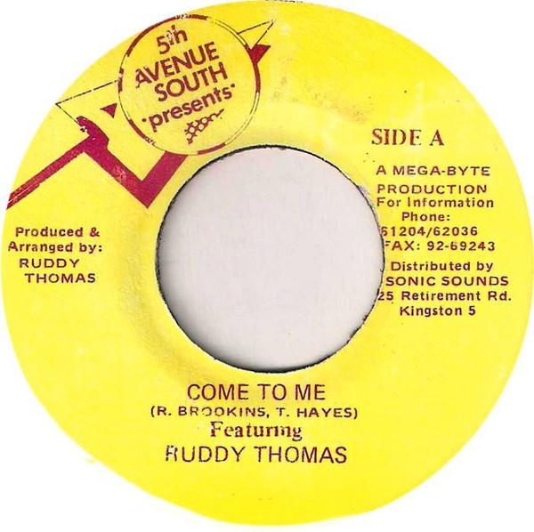 7-дюймовая пластинка RUDDY THOMAS Come To Me NONE 5th Avenue Sout Ямайка Регги Ска Даб Б/у