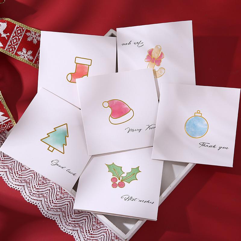 Ins Oil Painting Greeting Card Premium Sense Holiday Greeting Card Postcard Envelope Diy Gift Decoration Message Cardboard
